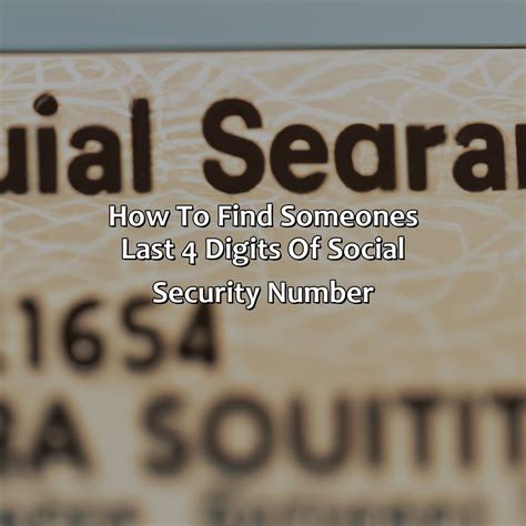 how to find last four digits of social security number